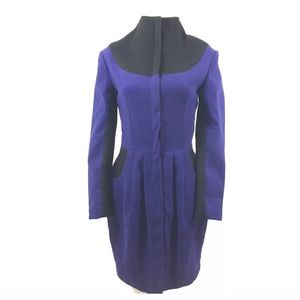 Color Block Victorian High Fashion Long Pea Coat